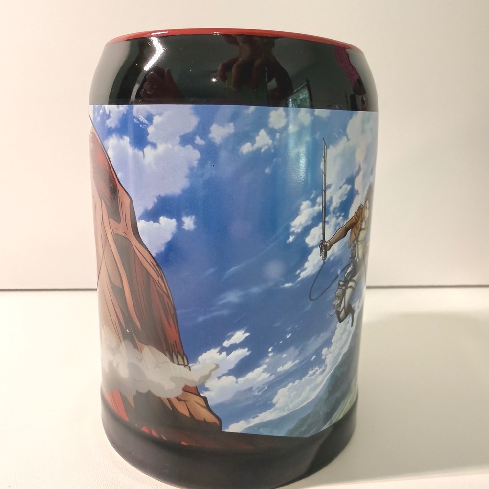 Attack on Titan Season 2 Stein Mug Eren Mikasa Colossal Anime Surreal 2017 NEW - Picture 3 of 8